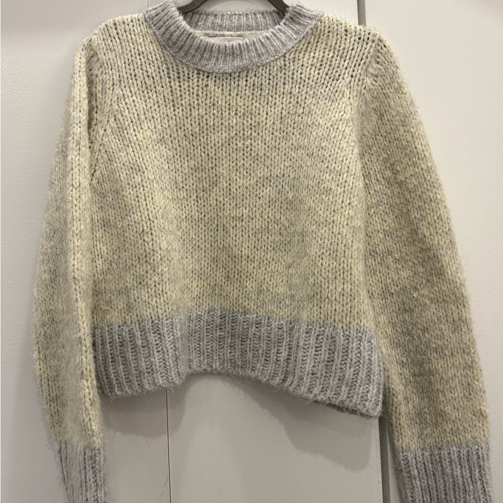 Glassons Gray Crew Neck Sweater with Textured Knit
